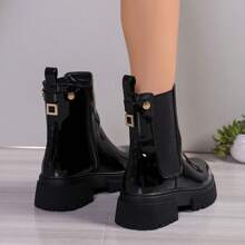 Bottes cheville  noir pour femmes, décontractées et polyvalentes, avec un toucher haut de gamme - Noir - Voir 3