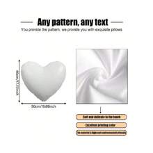 1 Customizable Heart-Shaped Pillow (Including Insert), Home Decor Pad, Daily Use, Personal Selfies, Family Photos, Romantic Moments, Customize Any Image, Ideal Valentine's Day Gift Christmas Gift