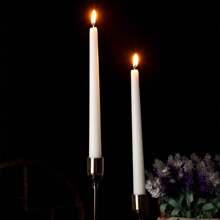 4pcs Classic European Smokeless Odorless Long Stem Candles, Romantic Ivory White Candles For Wedding, Western Dinner, Decoration, Birthday & Graduation Gifts - Multicolor - View 6