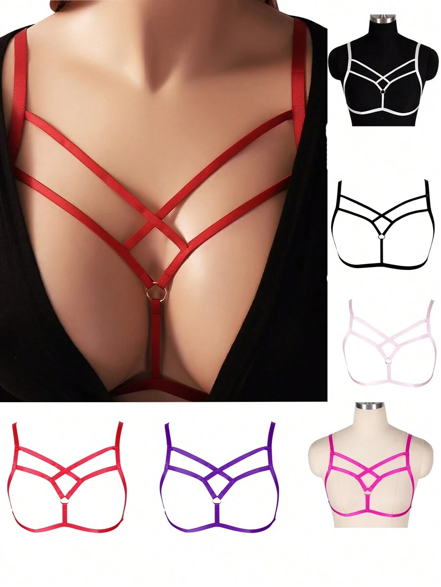 Áo ngực không gọng đàn hồi cho nữ, dây nịt ngực hở vai, dây rút - A - Xem 1