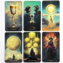Cartas del Tarot de "Starlight Harmony": Juego de 78 cartas de tarot - Juego de adivinación del tarot, con simbología natural de edición estándar, juego de rol con cartas de cartón de alta calidad, adecuado para jugadores a partir de 14 años, juego de adivinación, juego de fiesta familiar, juego de entretenimiento con amigos, juegos de fiestas y regalos para Halloween, Acción de Gracias, Navidad
