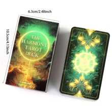 Cartas del Tarot de "Starlight Harmony": Juego de 78 cartas de tarot - Juego de adivinación del tarot, con simbología natural de edición estándar, juego de rol con cartas de cartón de alta calidad, adecuado para jugadores a partir de 14 años, juego de adivinación, juego de fiesta familiar, juego de entretenimiento con amigos, juegos de fiestas y regalos para Halloween, Acción de Gracias, Navidad