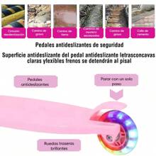 LED Light Up Foldable Toy Scooter Adjustable Height Balance & Coordination Training With Multi-Color Lights For Girls & Boys - Pink - View 7