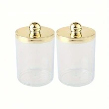 Hộp đựng tăm bông vệ sinh 1/2/3/4 chiếc, lọ đựng tăm bông trong suốt 10 oz, hộp đựng đồ trang điểm, hộp đựng đồ dùng phòng tắm. - Nhiều màu - Xem 10