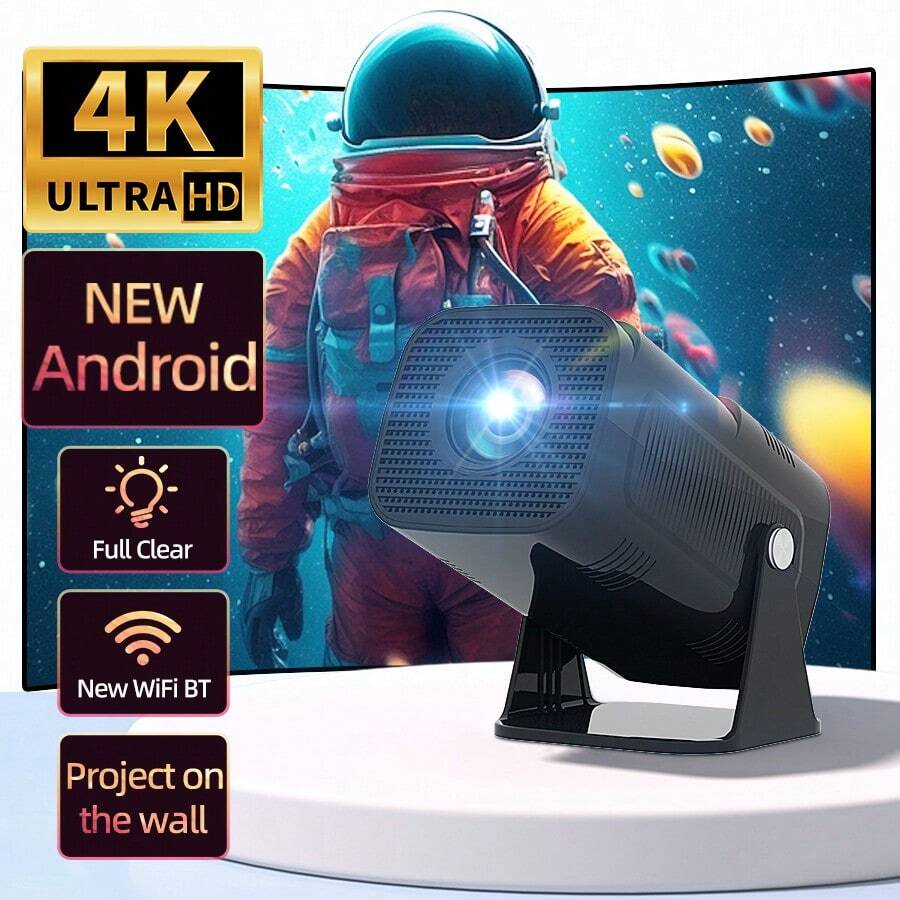 2024新款超清1080P智能5G双频投影仪家用卧室4K超高清投影墙高清小型家庭影院电脑屏幕投影健身办公室户外露营室网吧客厅宿舍学生微型投影仪 - 英規插(220-240V) - 查看 1