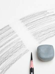 1/3/5pcs Sketch Drawing Kneadable Rubber Pencil Eraser Stationery Eraser,Pencil Erasers, Rectangular White Erasers For School Office, Art Erasers For Drawing, Holiday Gifts Back To School - Multicolor - View 7