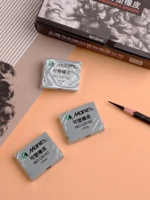 1/3/5pcs Sketch Drawing Kneadable Rubber Pencil Eraser Stationery Eraser,Pencil Erasers, Rectangular White Erasers For School Office, Art Erasers For Drawing, Holiday Gifts Back To School - Multicolor - View 3