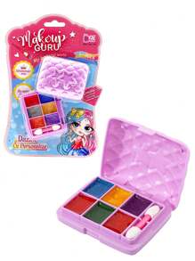 Cosméticos infantis, Maquiagem para crianças, Batom, Sombra para os Olhos, Blush em Pó, Kit de Maquiagem para Crianças para Meninas, Kit de Maquiagem para Crianças, Brinquedos que simulam Maquiagem, Presentes de Natal/Ano Novo/Aniversário, Adequado para idades entre 3 e 8 anos para Fantasiar-se, Brincar e Fazer Festa, Brinquedos Presentes de Natal e Aniversário para Meninas de 4, 5, 6, 7, 8, 9 e 10 anos, Brinquedos de Maquiagem Lavável para Crianças, Maquiagem para Crianças, Maquiagem para Crianças, Conjunto de Maquiagem para Crianças