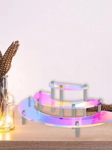 1Set Colorful Clear Acrylic Stand,Half Circle Shaped Dessert Cake Display Stand,Multi-Layer Splice Storage Display Rack Cake Stand Cake Decorations,Wedding Accessories Wedding Decorations,Birthday Wedding Party Supplies Cake Holder - Transparent - View 6