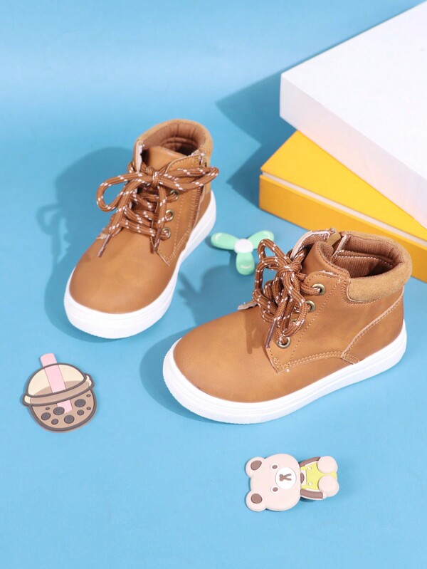 1 coppia Scarpe alte per bambini, sneaker in tela per ragazzi per primavera e autunno, stivali per bambini/ragazzini, nuove scarpe per ragazze