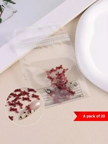 1 Schachtel/20 Stück matte 3D Harz Schleifen Mini Nageldekorationen, passend für Anzüge/Artikel, geeignet für Nageldesign und Handwerks-DIY, langanhaltender Glanz und einfach zu verwendende Nagelpflege-Zubehörartikel, Nägel, Nagelcharms, Nageledelsteine - Bordeaux - Übersicht 9
