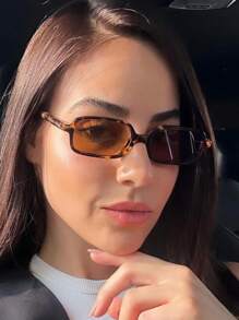 1 件女士亚克力波西米亚矩形潮流时尚眼镜适合度假出游和日常生活装扮女士时尚眼镜女士太阳镜海滩配饰复古 Y2k - 彩色 - 查看 8