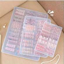 Handmade Nails Storage Box,Nail Display Case,Makeup Organizer,Press On Nail Boxes,Nail Display Case With 1 Roll Adhesive Tape,Press On Nail Packaging