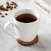 1 Set Of 4pcs 250ml European Style Embossed Butterfly Mugs, Ceramic Milk Tea Cups, Minimalist Creative Breakfast, Coffee Cups, Iced Tea Cups, Ideal For Families, Schools, Holidays - White - View 11