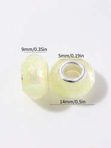 Gói 20 hạt Acrylic nhiều màu, dùng làm đồ trang sức, hạt tròn chống trầy xước có lỗ thẳng, thích hợp làm vòng tay DIY, móc chìa khóa, dây đeo điện thoại thủ công - Nhiều màu - Xem 6