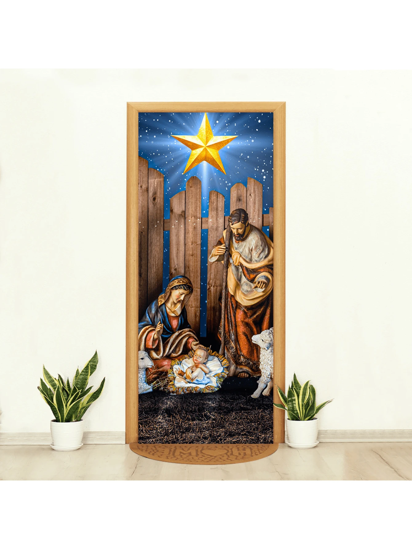 Decorative Christmas Door Cover In Sublimated Fabric 0.85x2.10 - FCP-251 - View 1
