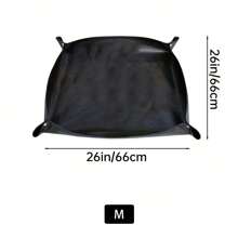1pc Black Gardening Mat For Indoor Potted Plants & Succulent Care, Waterproof Thickened Pe Mat, Large Foldable Plant Pot Cushion