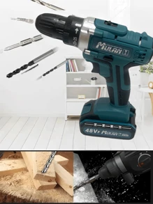 A Handle Electric Drill Hammer Drill Pistol To Domestic Industrial Brushless Lithium Battery Charging Punch Tool Electric Screwdriver
