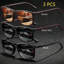 1-2-3 bucăți, la modă, clasice, dungi colorate, ochelari de modă vintage, model de verificare la modă, unisex, ochelari de modă pentru sport în aer liber