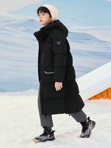 Balabala Boys' Long Down Jacket, New Warm Style For Winter 2024