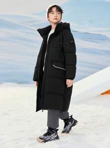 Balabala Boys' Long Down Jacket, New Warm Style For Winter 2024