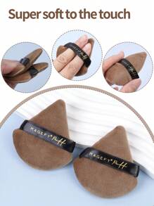 MAGEFY 5 stuks Flocking Triangle Powder Puff, make-up tools met zachte en huidvriendelijke make-up puff, make-up tools gemakkelijk mee te nemen voor op reis, cadeau voor vrouwen en meisjes