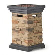 19.50'' STONE MGO FIRE COLUMN - 40 000 BTU,UrbanLiving9
