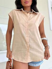LOLLA Women's Sleeveless Shirt - 米色 - 查看 1