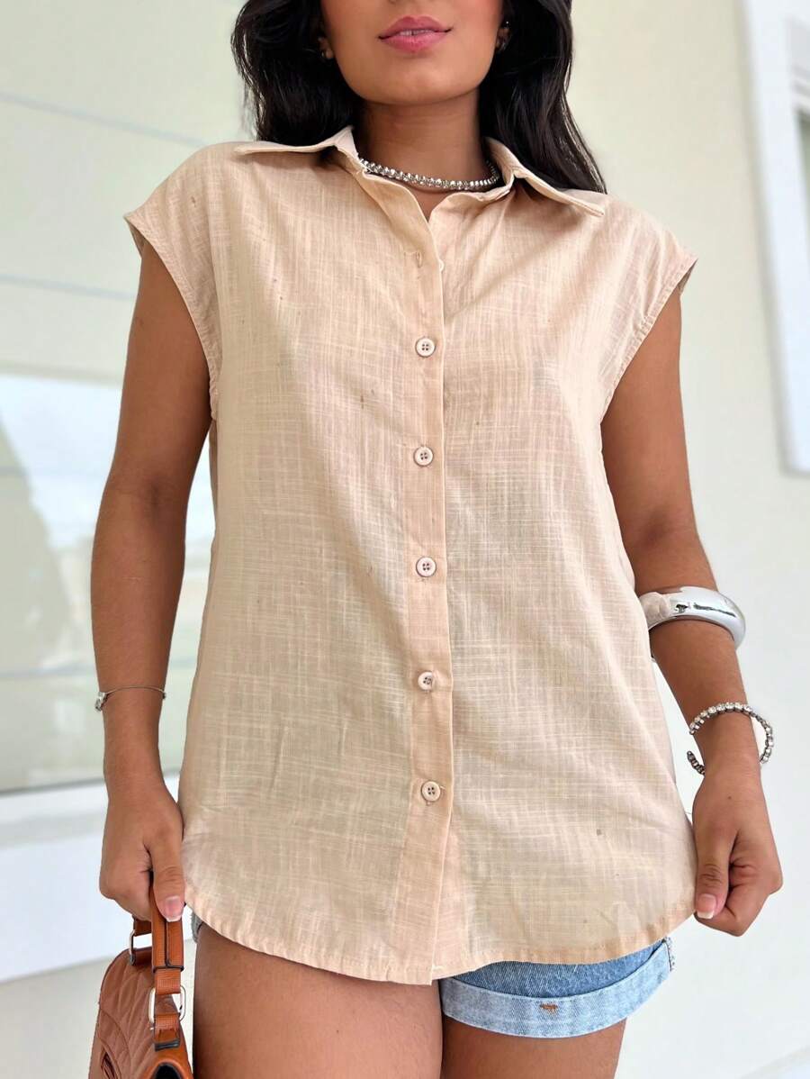 LOLLA Women's Sleeveless Shirt - 米色 - 查看 1