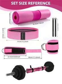 1 pieza/Set de 5 piezas Almohadilla para Sentadillas con Barra, Protección de Espuma para Hombro y Cuello para Patadas de Cadera, Sentadillas y Levantamiento de Pesas - Accesorio de Entrenamiento de Fitness para Hombres y Mujeres Accesorios de Gimnasio - Rosa - Ver 5