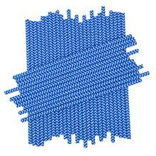25pcs Disposable Wavy Patterned Paper Straws, Suitable For Slushies, Bubble Tea, Juice And Iced Coffee, 6 X 197mm, Perfect For Parties, Birthdays, Weddings, Christmas - Essential Kitchen & Dining Supplies