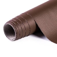 54 X 36 Inch Faux Leather Fabric Upholstery Pleather Marine Vinyl With Cotton Backing Litchi Pattern For Handmade DIY Sewing Crafts - Cà phê nâu - Xem 5