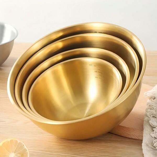 Tazón de ensalada de acero inoxidable, tazón de mezcla de cocina, herramientas de cocina para batir huevos, múltiples tamaños apilables, regalos de Navidad, útiles escolares