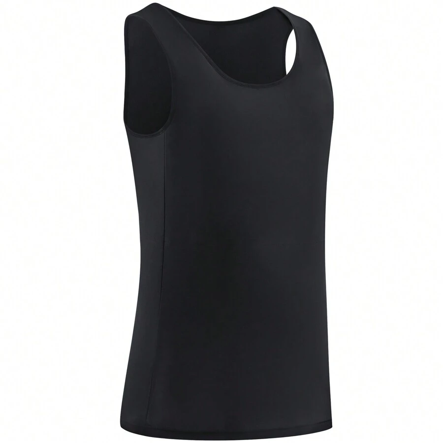 Transgender FTM Women Breathable Tank Chest Binder - 黑色 - 查看 1