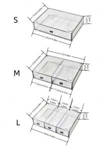 1pc Striped Transparent Stackable Storage Box, Minimalist Desktop Compartment Drawer Organizer