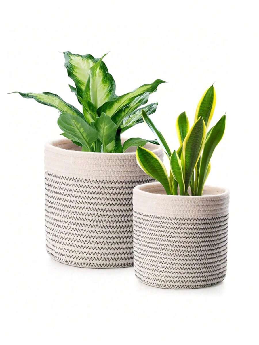 1 chậu hoa Macrame thủ công, giỏ trồng cây trang trí dệt theo phong cách Bắc Âu cho phòng khách gia đình, giỏ đựng đồ đa năng để làm vườn, phòng giặt ủi, đồ chơi - Nhiều màu - Xem 1
