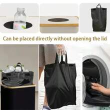 1Set Kitchen Recycling Bin, Indoor Recycle Bin, 26Gallon 100L Large Capacity Bottle Recycle Bin With Removable Tote Bag, Glass Paper Plastic Metal Empty Bottle Recycling Can, Beverage Bottle Storage Basket, Foldable Garbage Can, Home Storage Supplies