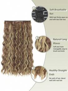 Extensions de cheveux à clipser, 4 pièces Extensions de cheveux de 12 pouces, extensions de cheveux ondulés courts, invisible, faites de fibres synthétiques douces. Convient pour une utilisation quotidienne des femmes.