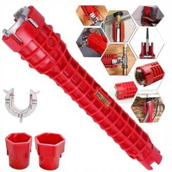 Chave Grifo Instalador Hidráulico 8x1 Multiuso Cano Pia Torneira Filtro Encanamento Chave Inglesa Ferramenta Reparos.