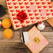 500 Peças Adesivos de Agradecimento Kraft/Rosa/Preto, Adequados para Embalagem de Presentes, Sacolas de Presente de Natal, Festa em Casa, Embrulho de Presente Diário, Embalagem de Cozimento Caseiro