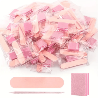 Set de 1/10/20 piezas desechable para manicura: limas de uñas mini, pulidores y adhesivos - libre de formaldehído, adecuado para uso diario