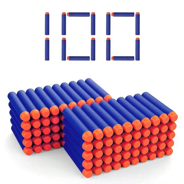 50/100 Pcs Mixed Color Plastic Foam Dart, Children Dart Toy Accessory, Replacement Dart Foam Bullets, Soft Toy Dart Replacement Bullets
