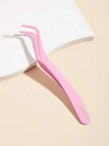 4pcs/1pc Multi-Color Fake Eyelash Applicator With Comb Tweezers, Eyebrow & Eyelash Clip, Convenient For Applying False Eyelashes And Stickers, Comb And Clip In One, Simple And Cute, Suitable For Personal Use And Gifts