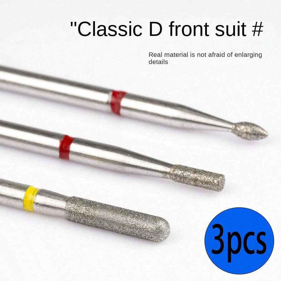 Bộ 3 mũi đánh bóng móng tay, mũi khoan móng tay, dụng cụ tẩy móng chân cho gel acrylic, dụng cụ đánh bóng móng tay - Nhiều màu - Xem 1