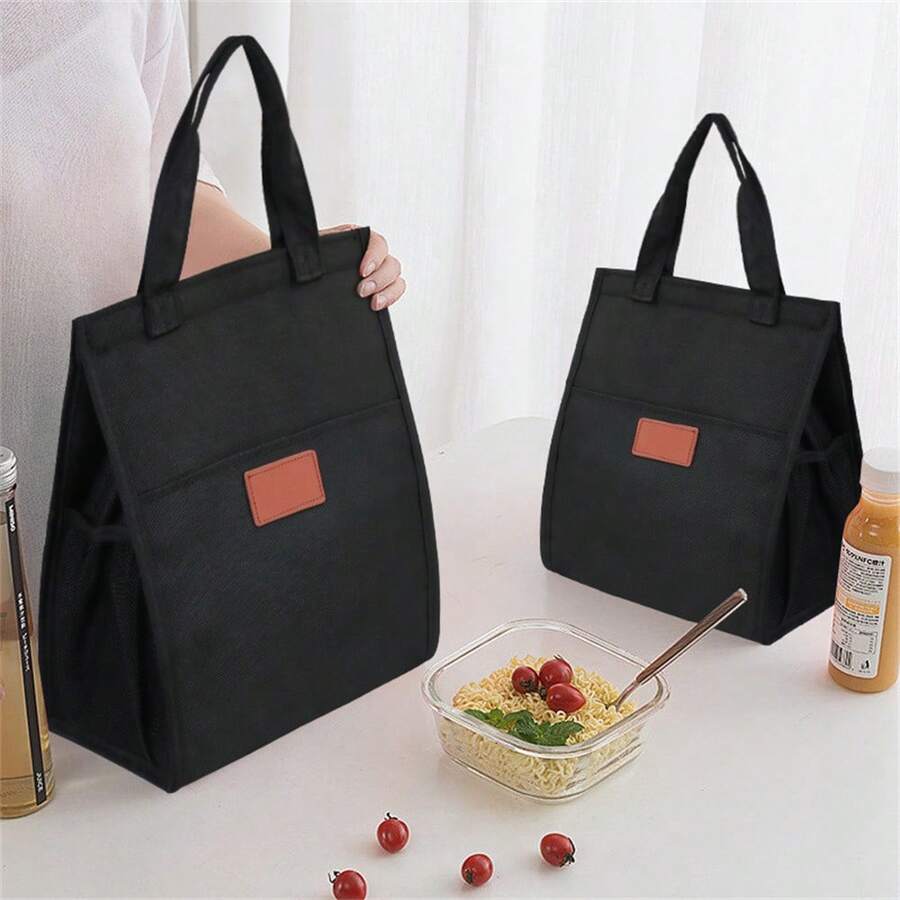 Geantă de prânz izolată, cutie de prânz portabilă, organizator, reutilizabilă, căptușită cu folie de aluminiu, tote bag pentru picnic - Multicolor - Vizualizare 1