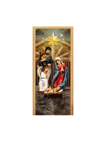 Decorative Christmas Door Cover In Sublimated Fabric 0.85x2.10 - FCP-252 - View 2