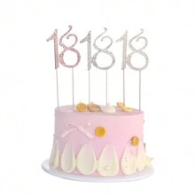 1 st. Grote maat 15, 16, 17, 18, 60 jaar oud verjaardagsfeest strass taarttopper decoratie, Happy Birthday middelste nummer taarttopper, bruiloft verjaardagstaartprikker