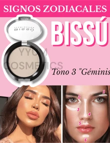 Iluminador Bissú signos zodiacales Iluminador para rostro en polvo resaltador - GÉMINIS 03 - Ver 2