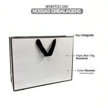 Large Bag For Clothes Shoes 35x25x10cm 10 Units - Viền đen trắng - Xem 2