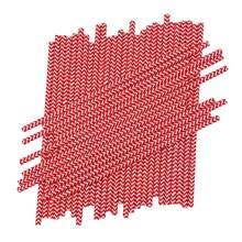 25pcs Disposable Wavy Patterned Paper Straws, Suitable For Slushies, Bubble Tea, Juice And Iced Coffee, 6 X 197mm, Perfect For Parties, Birthdays, Weddings, Christmas - Essential Kitchen & Dining Supplies